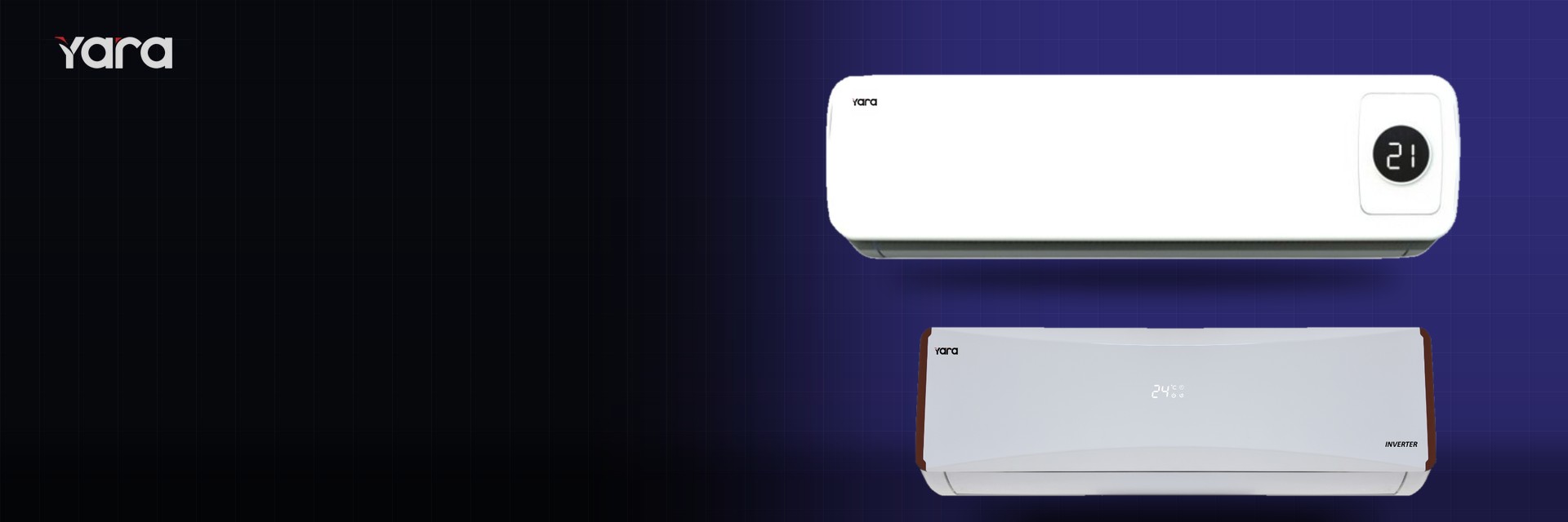Yara 2 Ton inverter split AC for halls, shops and offices