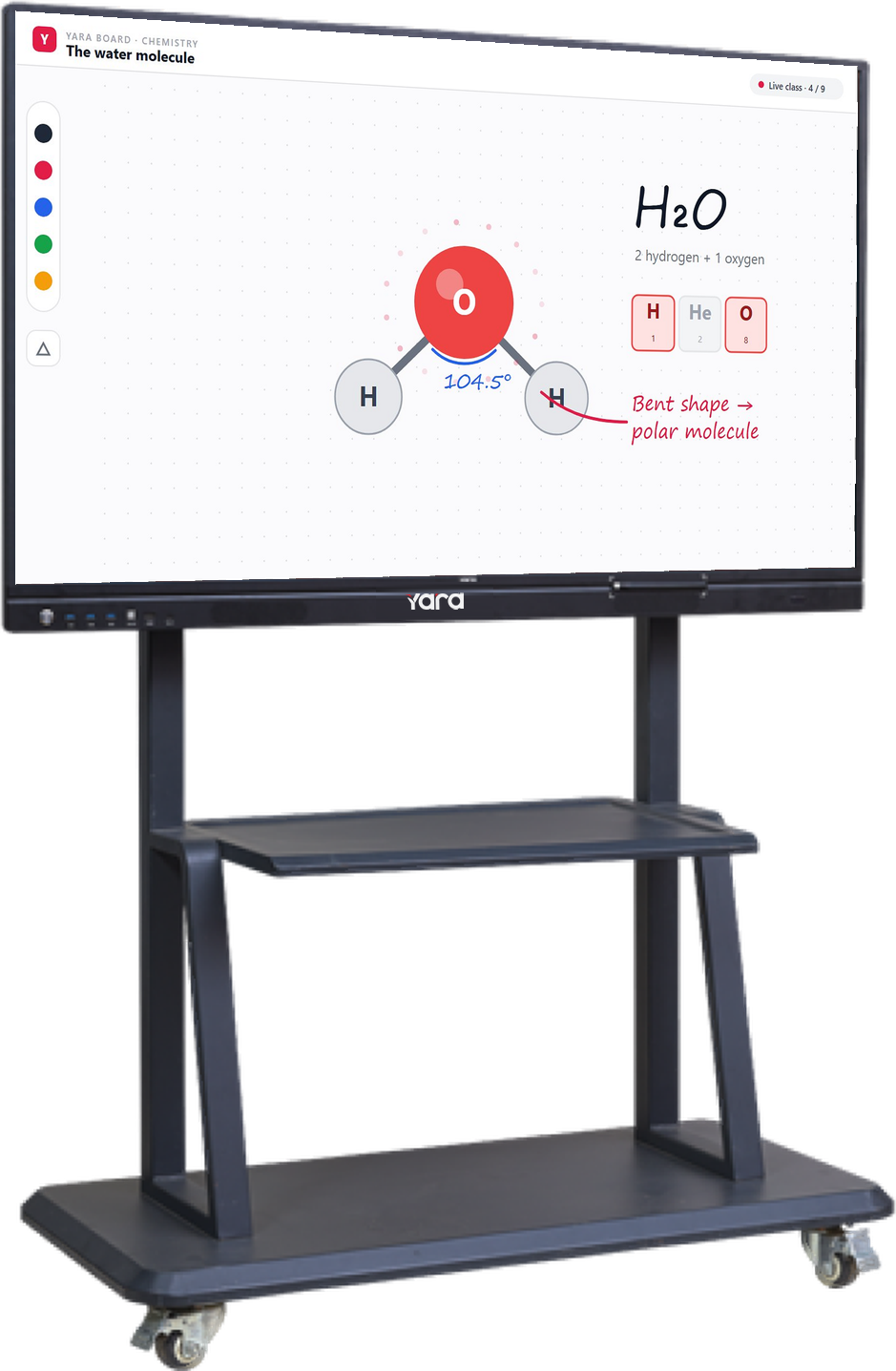 Yara Interactive Panel on its trolley stand, ready to move between classrooms