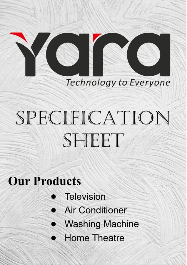 Specification Sheet: TVs, ACs, Washing Machines & Home Theatre