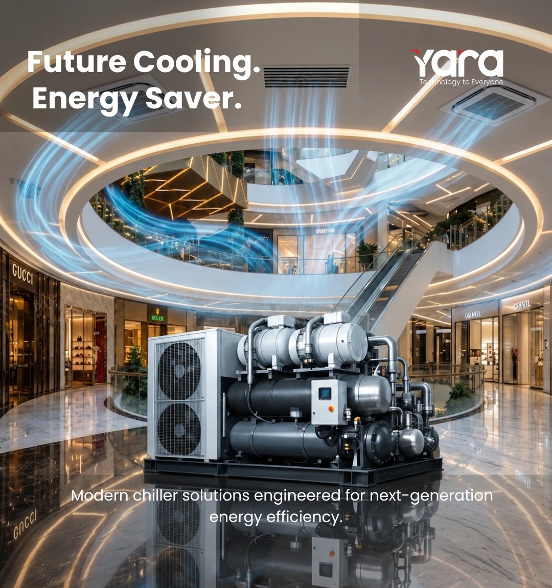 Future Cooling. Energy Saver. Yara chillers in atriums & lobbies
