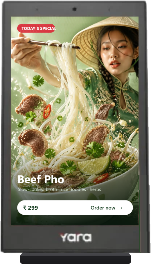 Today's special on the Yara Table Top Standee