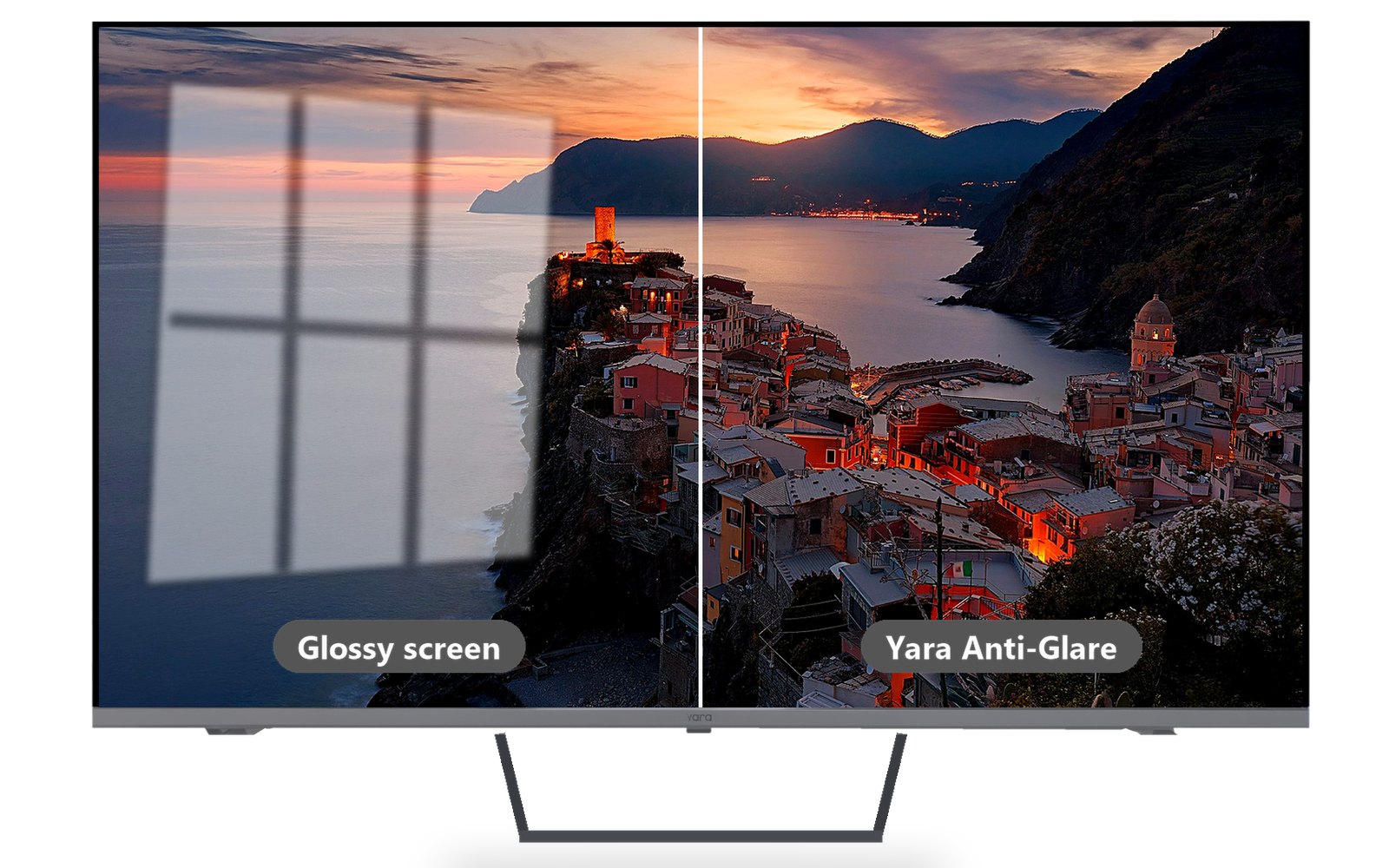 Glossy screen vs Yara anti-glare screen