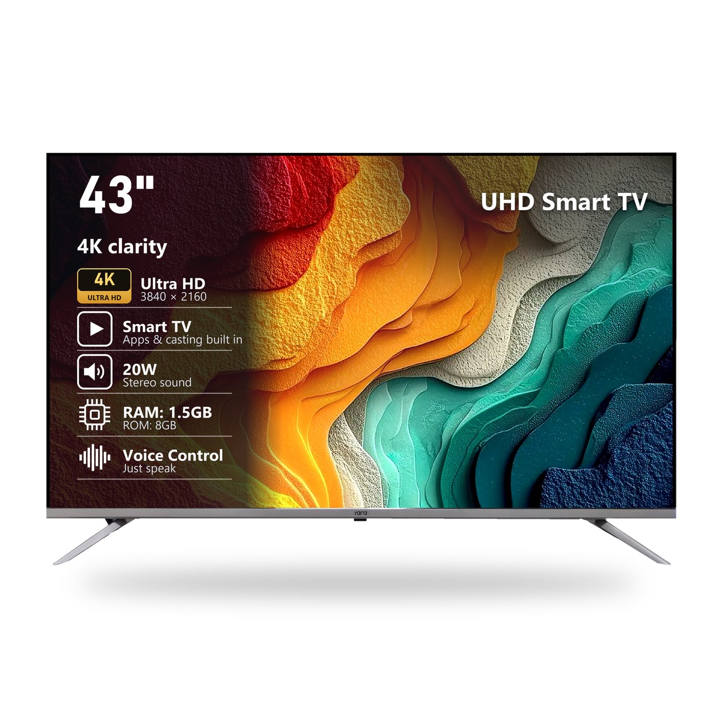 Yara 43" 4K UHD Smart Voice TV