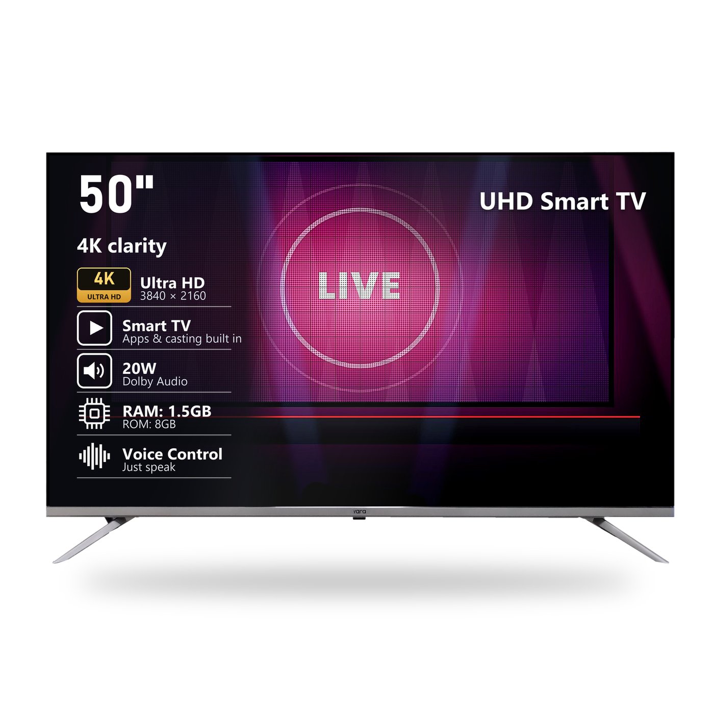 Yara 50" 4K UHD Smart Voice TV