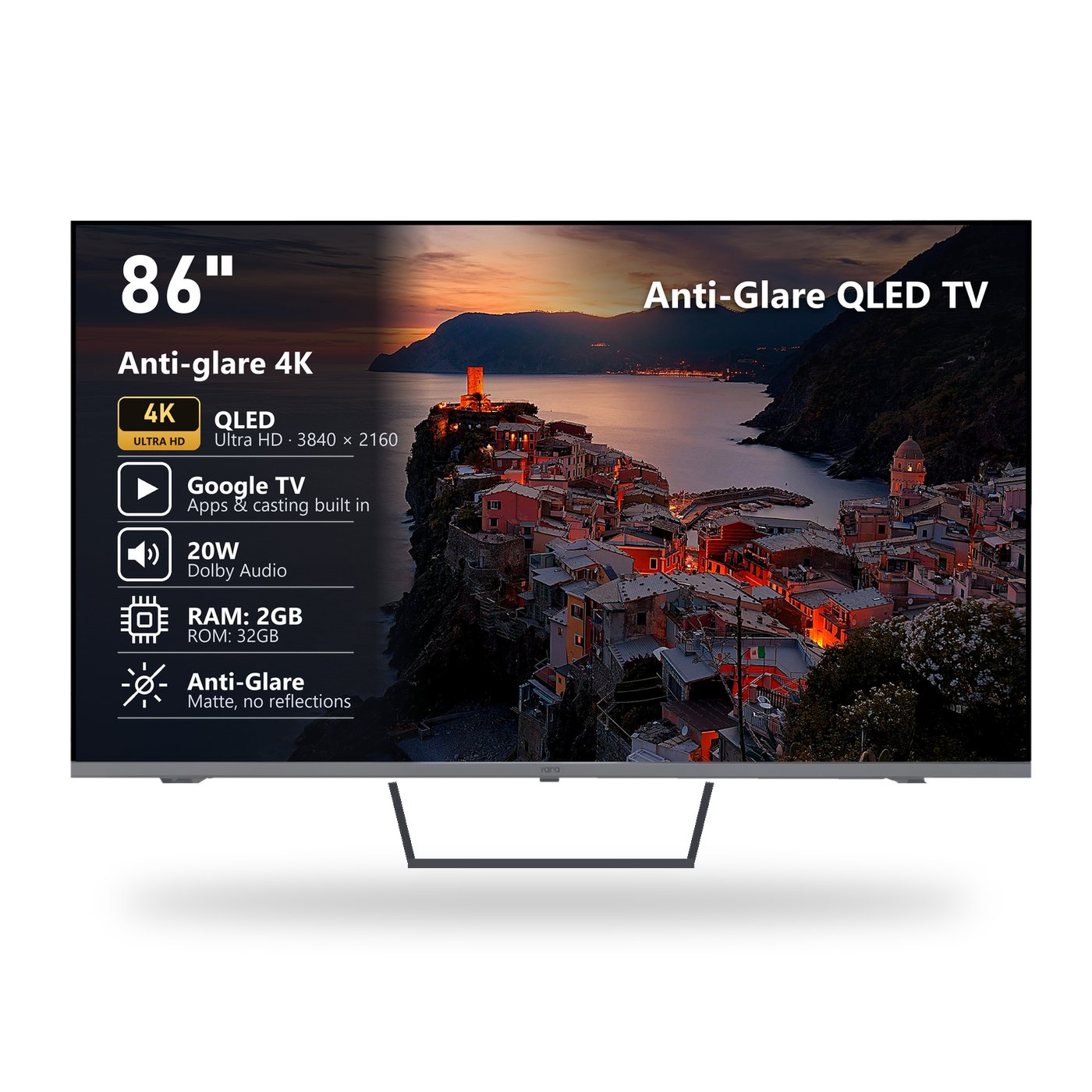 Yara 86" 4K UHD Anti-Glare QLED Google TV