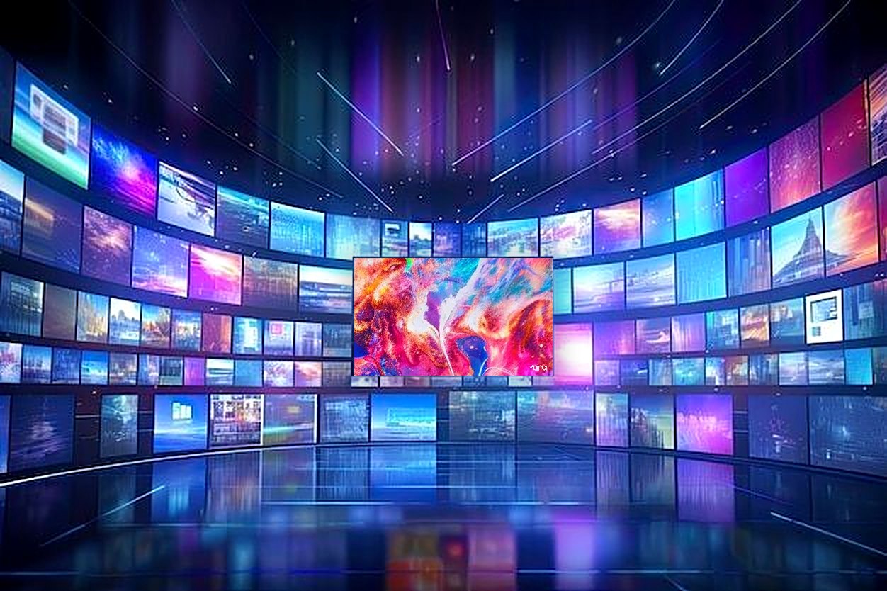 Broadcast studio with a Yara fine-pitch LED screen